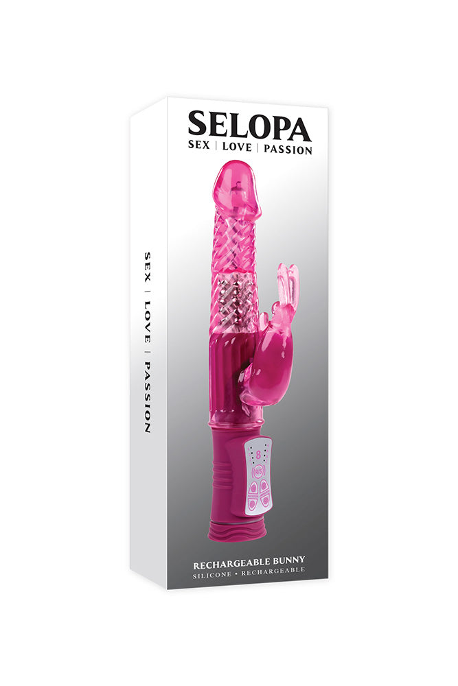 Selopa - Rechargeable Bunny Rabbit Vibrator - Pink - Stag Shop