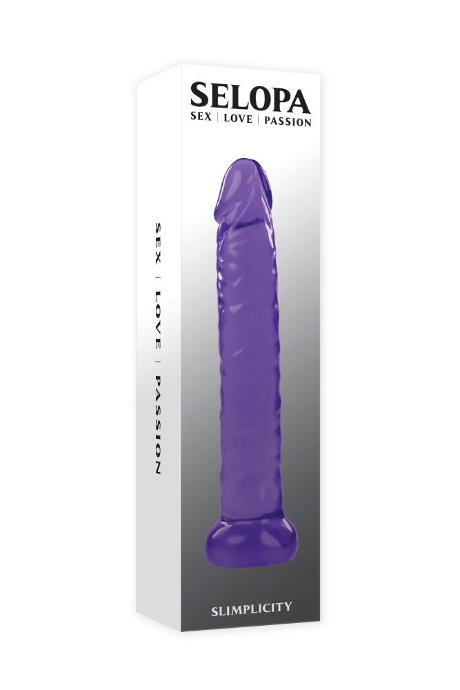 Selopa - Slimplicity Slim Dildo - Purple - Stag Shop