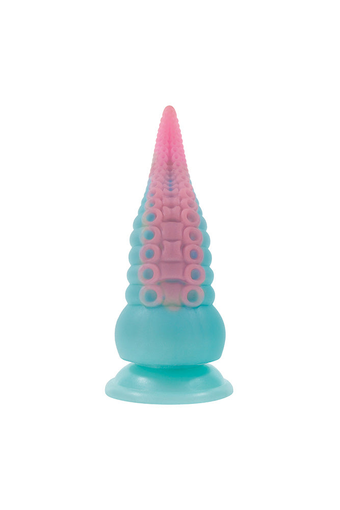 Selopa - Stuck On You Vibrating Tentacle Dildo - Blue/Pink - Stag Shop