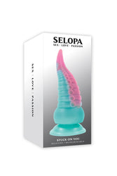Selopa - Stuck On You Vibrating Tentacle Dildo - Blue/Pink - Stag Shop