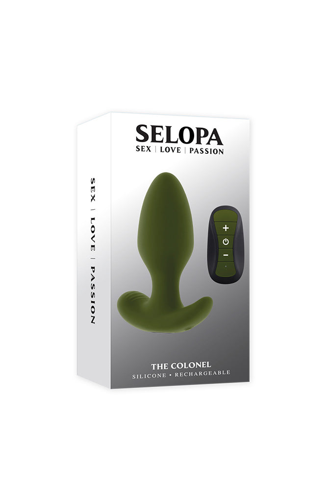 Selopa - The Colonel Remote Controlled Butt Plug - Green - Stag Shop