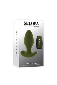 Thumbnail for Selopa - The Colonel Remote Controlled Butt Plug - Green - Stag Shop