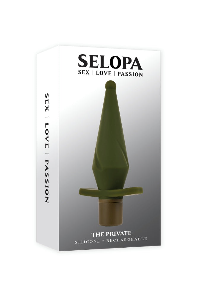 Selopa - The Private Vibrating Butt Plug - Green - Stag Shop