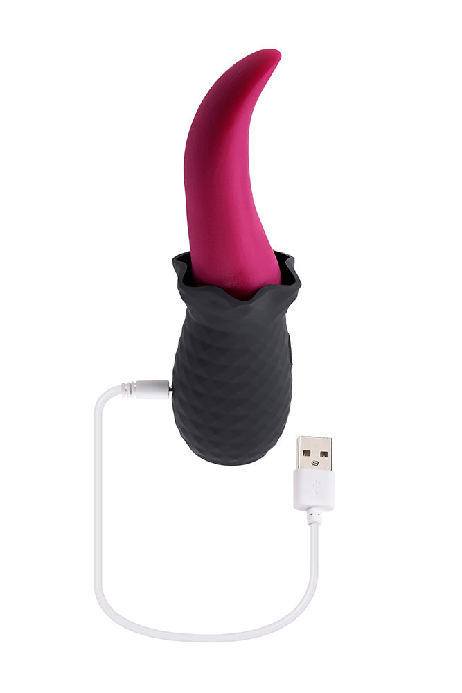 Selopa - Tongue Teaser Flickering Silicone Vibrator - Pink - Stag Shop