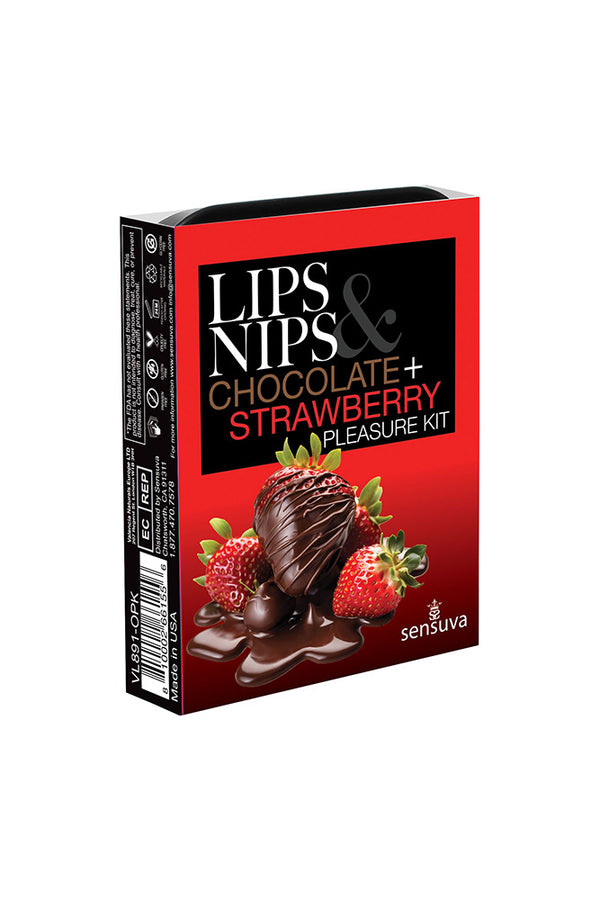 Sensuva - Lips & Nips Pleasure Kit - Chocolate & Strawberry