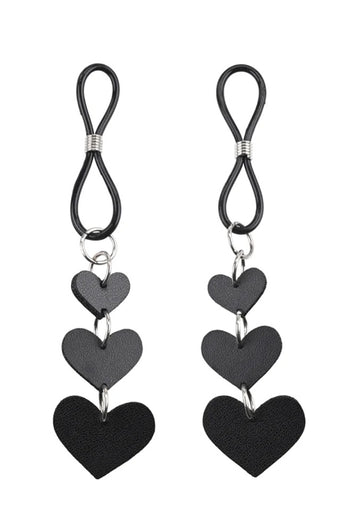 Sex & Mischief - Heart Nipple Ties - Black - Stag Shop