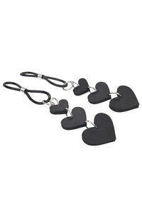 Thumbnail for Sex & Mischief - Heart Nipple Ties - Black - Stag Shop
