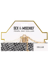 Sex & Mischief - Pearl Day Collar - White - Stag Shop