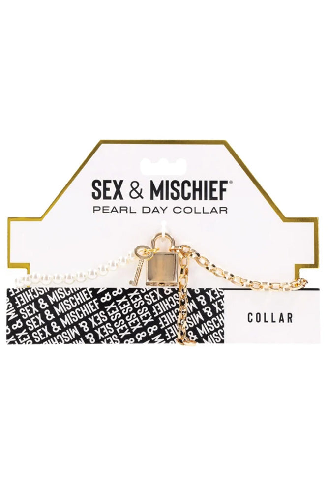 Sex & Mischief - Pearl Day Collar - White - Stag Shop