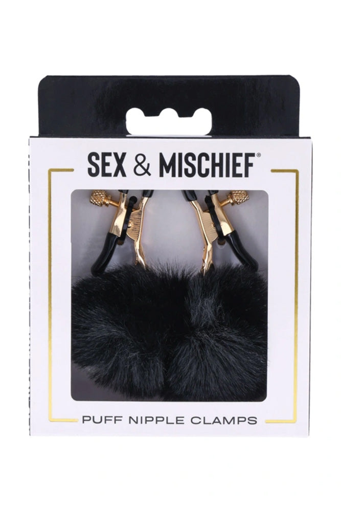 Sex & Mischief - Puff Nipple Clamps - Black - Stag Shop