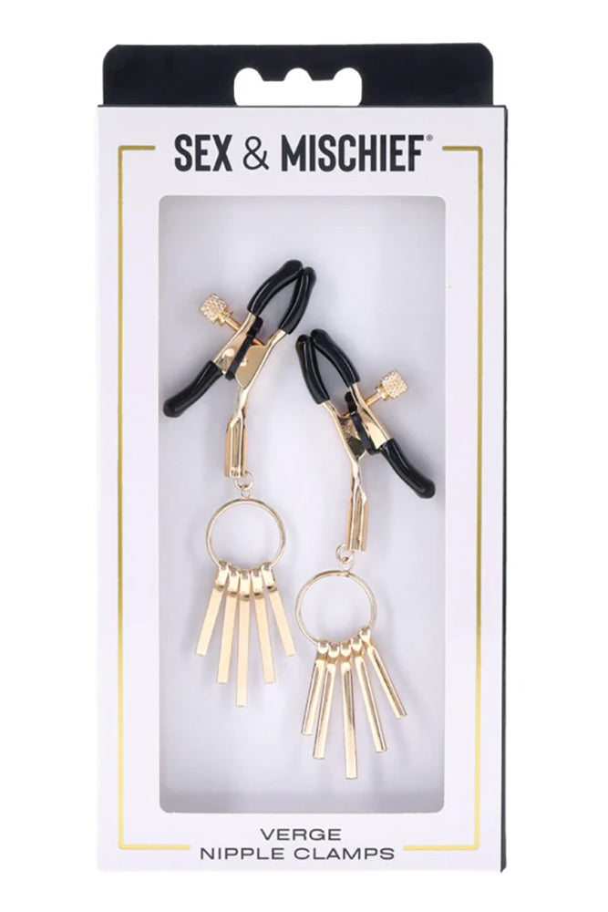 Sex & Mischief - Verge Nipple Clamps - Gold - Stag Shop