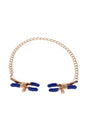 Sex & Mischief - Cougar - Chained Nipple Clamps - Blue/Gold - Stag Shop