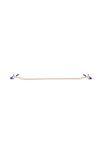 Sex & Mischief - Cougar - Chained Nipple Clamps - Blue/Gold - Stag Shop
