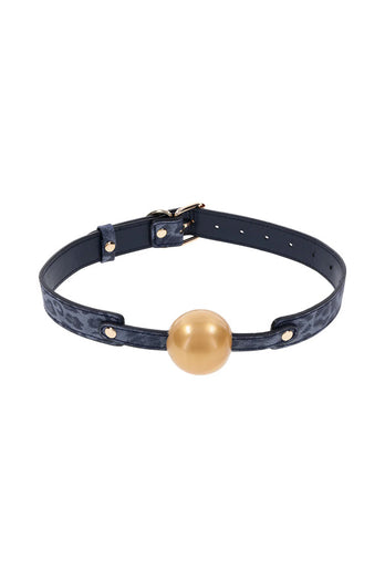 Sex & Mischief - Cougar - Ball Gag - Blue/Gold - Stag Shop