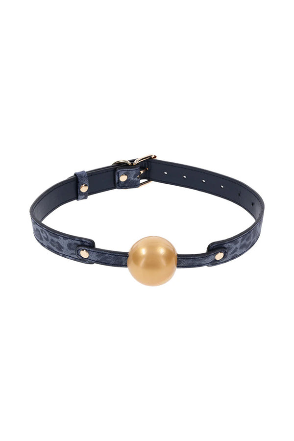 Sex & Mischief - Cougar - Ball Gag - Blue/Gold - Stag Shop
