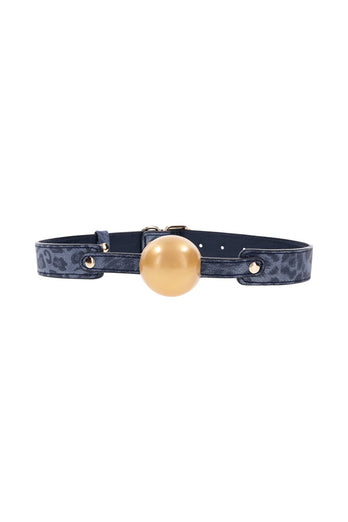 Sex & Mischief - Cougar - Ball Gag - Blue/Gold - Stag Shop
