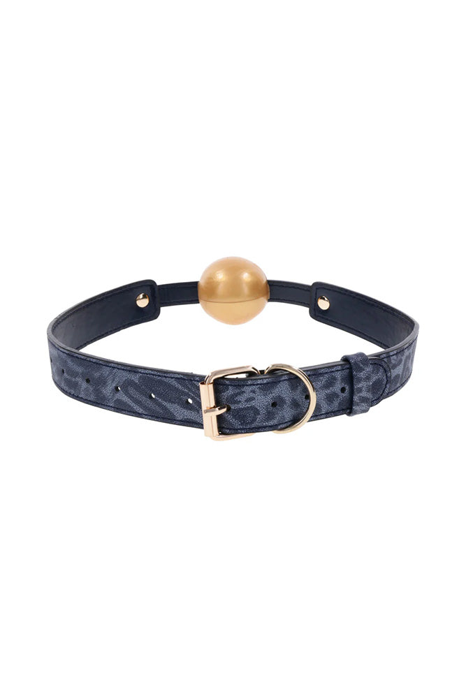 Sex & Mischief - Cougar - Ball Gag - Blue/Gold - Stag Shop