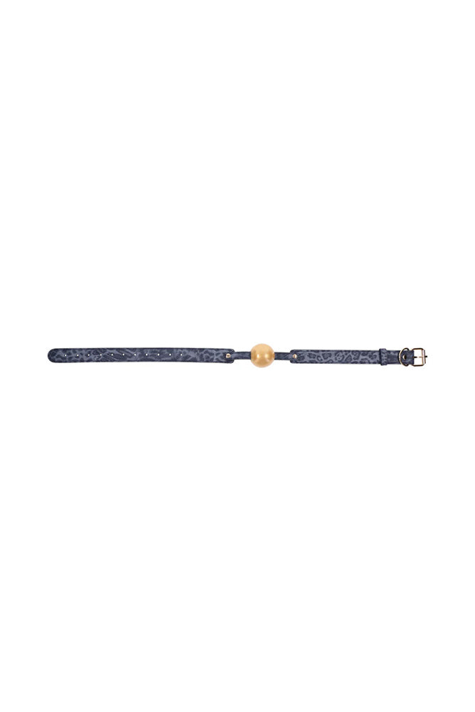Sex & Mischief - Cougar - Ball Gag - Blue/Gold - Stag Shop