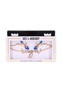 Sex & Mischief - Cougar - Cougar Nipple Clamps - Blue/Gold - Stag Shop