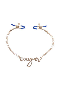 Thumbnail for Sex & Mischief - Cougar - Cougar Nipple Clamps - Blue/Gold