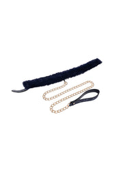 Sex & Mischief - Cougar - Collar & Leash - Blue/Gold - Stag Shop