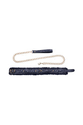 Sex & Mischief - Cougar - Collar & Leash - Blue/Gold - Stag Shop