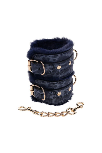 Sex & Mischief - Cougar - Handcuffs - Blue/Gold - Stag Shop