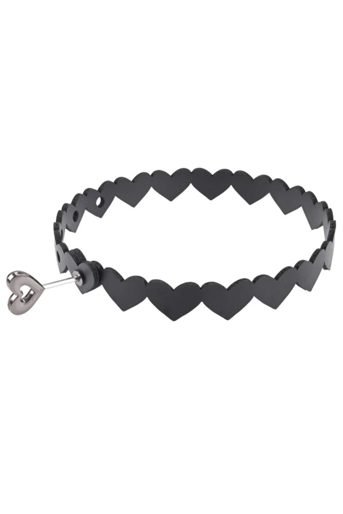 Sex & Mischief - Heart Day Collar - Black - Stag Shop
