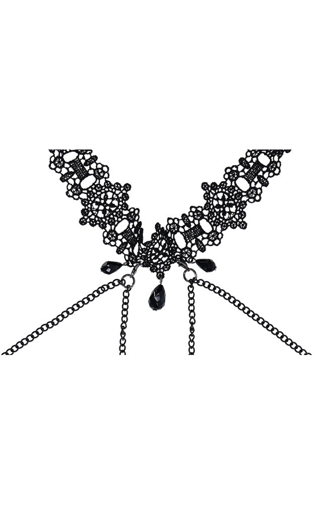 Sex & Mischief - Lace Collar with Nipple Ties - Stag Shop