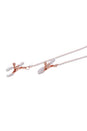 Sex & Mischief - Peaches 'N CreaMe - Collar With Nipple Clamps - Peach/Rose Gold - Stag Shop