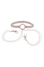 Sex & Mischief - Peaches 'N CreaMe - Collar With Nipple Clamps - Peach/Rose Gold - Stag Shop