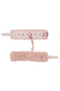 Sex & Mischief - Peaches 'N CreaMe - Faux Fur Handcuffs - Peach/Rose Gold - Stag Shop