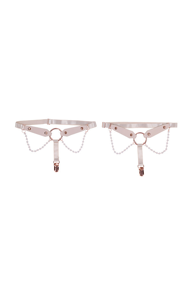 Sex & Mischief - Peaches 'N CreaMe - Pearl Garters - Stag Shop