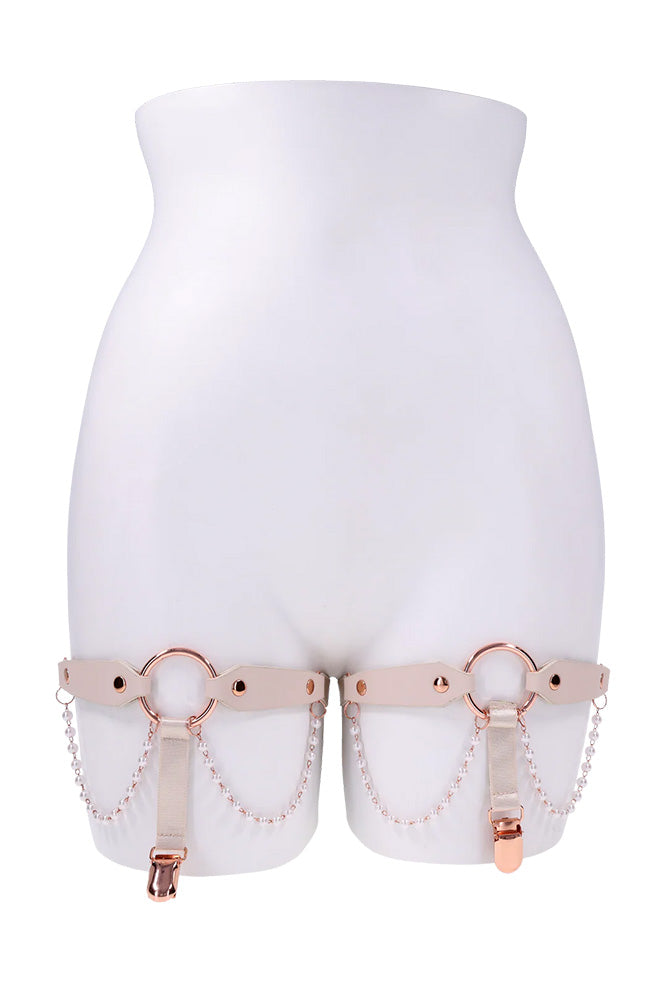 Sex & Mischief - Peaches 'N CreaMe - Pearl Garters - Stag Shop