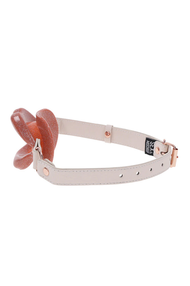 Sex & Mischief - Peaches 'N CreaMe - Silicone Lips Gag - Peach/Rose Gold - Stag Shop