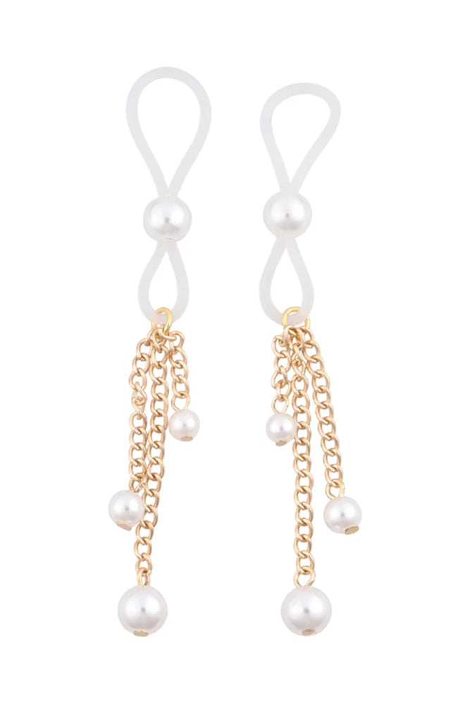 Sex & Mischief - Pearl Nipple Ties - White - Stag Shop
