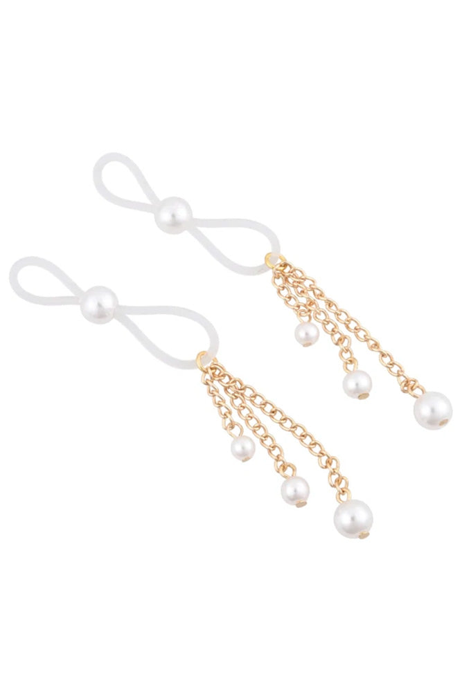 Sex & Mischief - Pearl Nipple Ties - White - Stag Shop