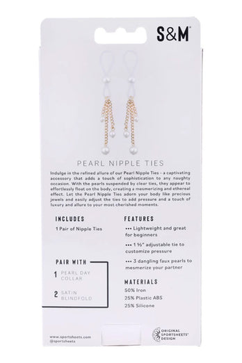 Sex & Mischief - Pearl Nipple Ties - White - Stag Shop