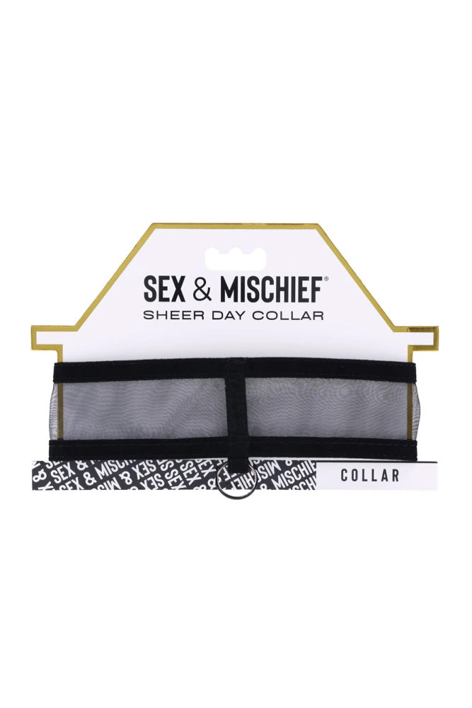 Sex & Mischief - Sheer Day Collar - Black - Stag Shop