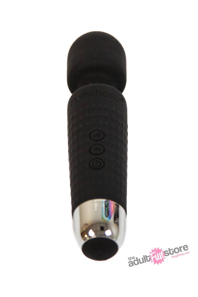 Shibari - Mini Halo Wireless 20X Wand Vibrator - Midnight Black - Stag Shop