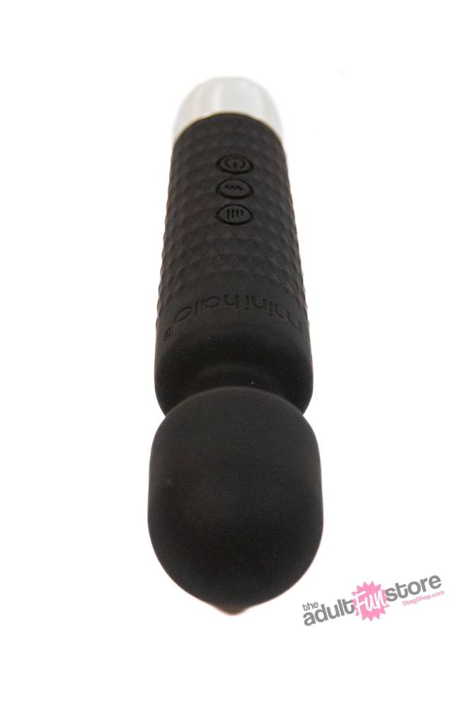 Shibari - Mini Halo Wireless 20X Wand Vibrator - Midnight Black - Stag Shop