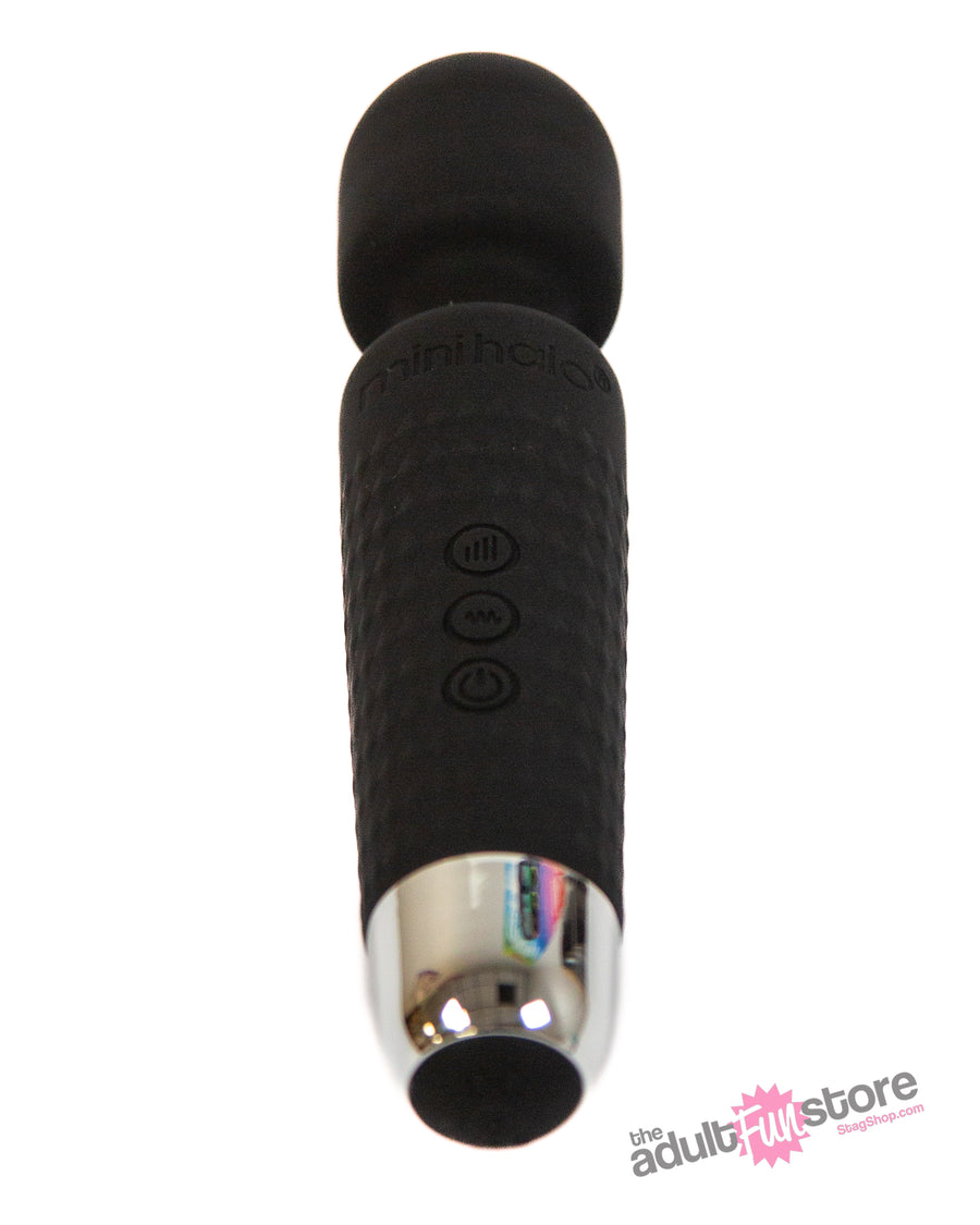 Shibari - Mini Halo Wireless 20X Wand Vibrator - Midnight Black - Stag Shop