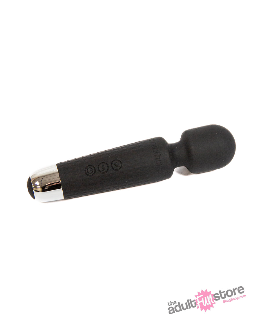 Shibari - Mini Halo Wireless 20X Wand Vibrator - Midnight Black - Stag Shop