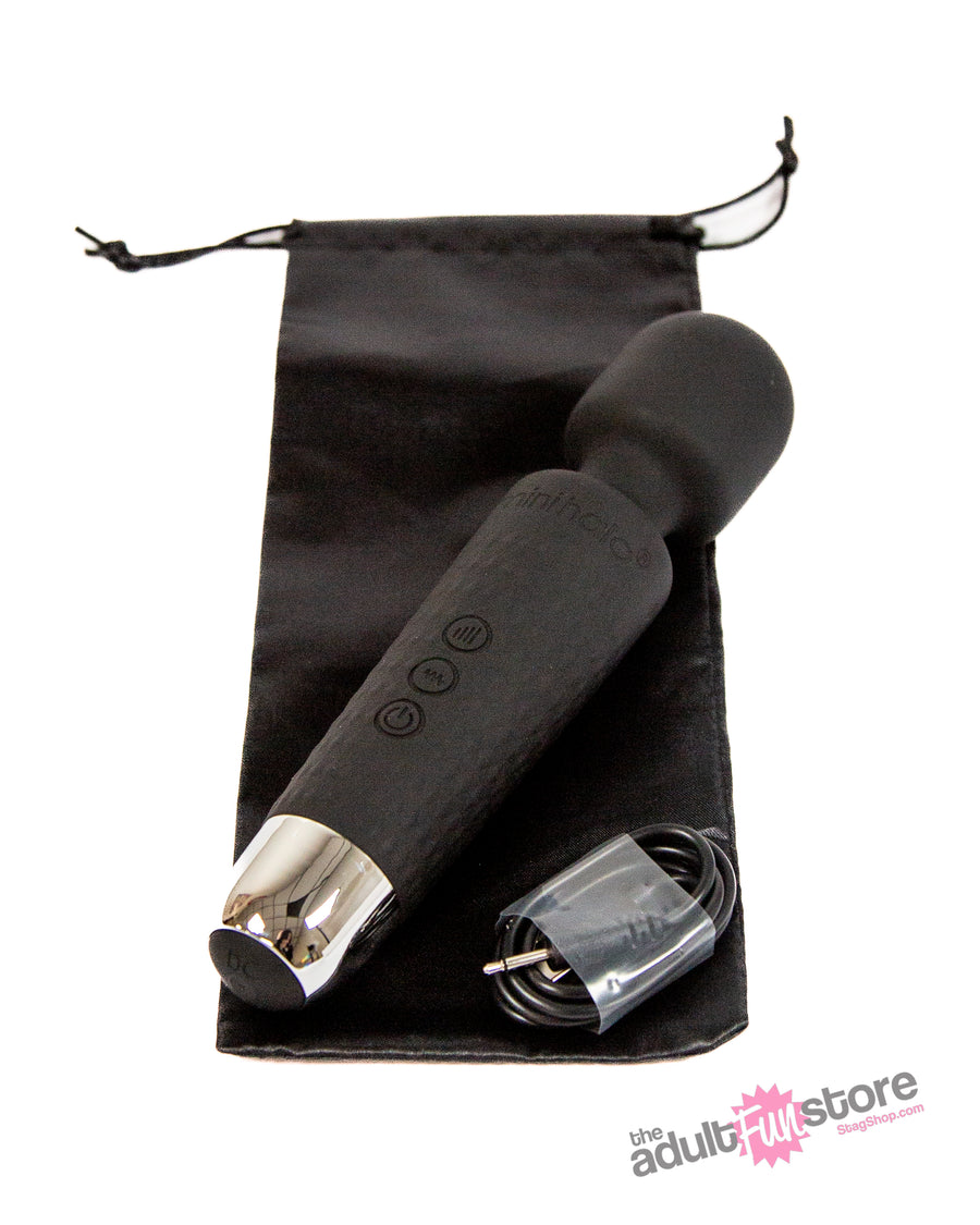 Shibari - Mini Halo Wireless 20X Wand Vibrator - Midnight Black - Stag Shop