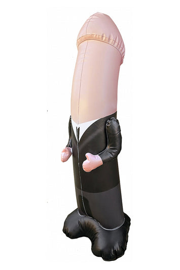 Shots Toys - The Dickheads - Inflatable Groom Bop Bag - Beige - Stag Shop