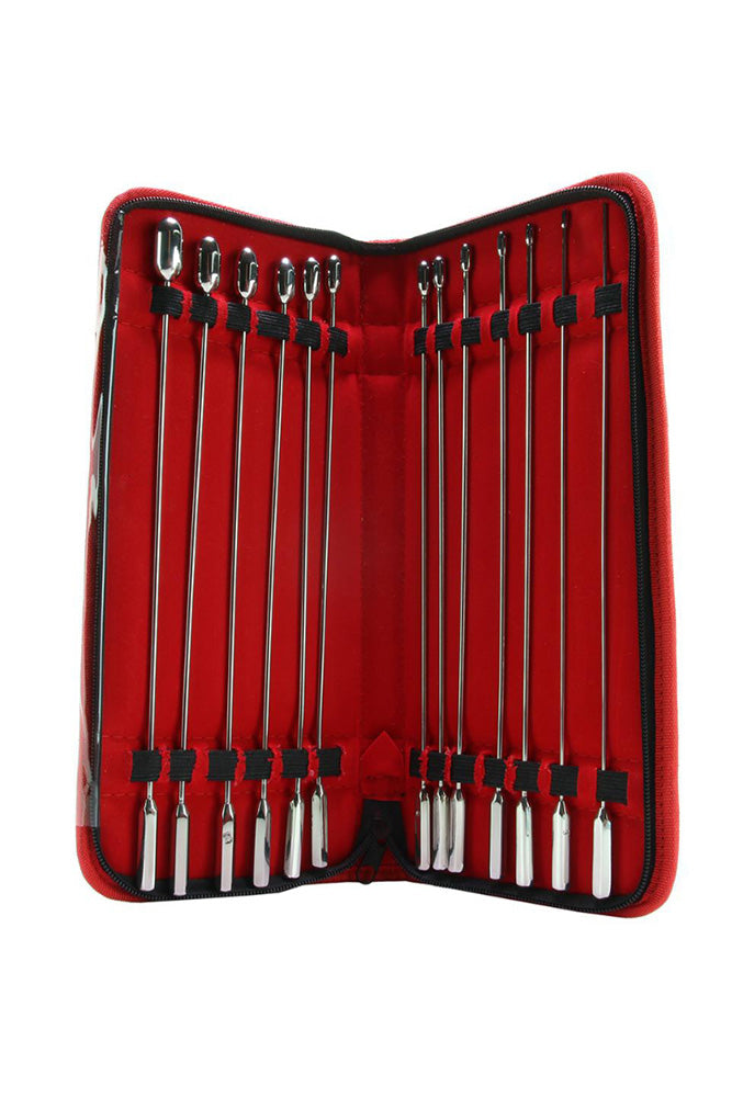 Shots - Rosebud Urethral Sound - 13 PC Set - Stag Shop