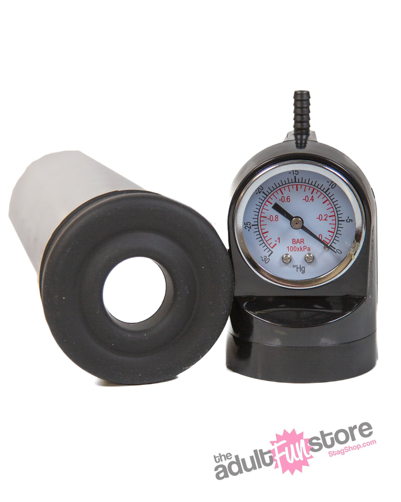 Shots Toys - Pumped - Elite Penis Pump With Advanced PSI Gauge - Clear - Stag Shop