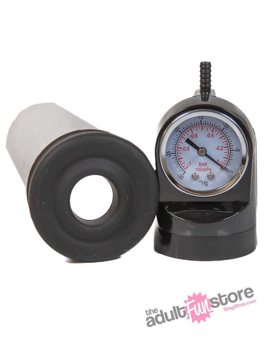 Shots Toys - Pumped - Elite Penis Pump With Advanced PSI Gauge - Clear - Stag Shop