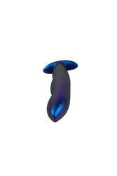 Ouch by Shots Toys - Finger Shaped Silicone Anal Plug - Metallic Blue - Stag Shop