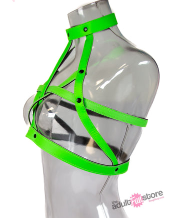 Ouch by Shots Toys - Bra Harness - Glow in the Dark - Stag Shop